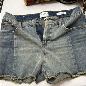 Frayed Women's Blue Jean Shorts